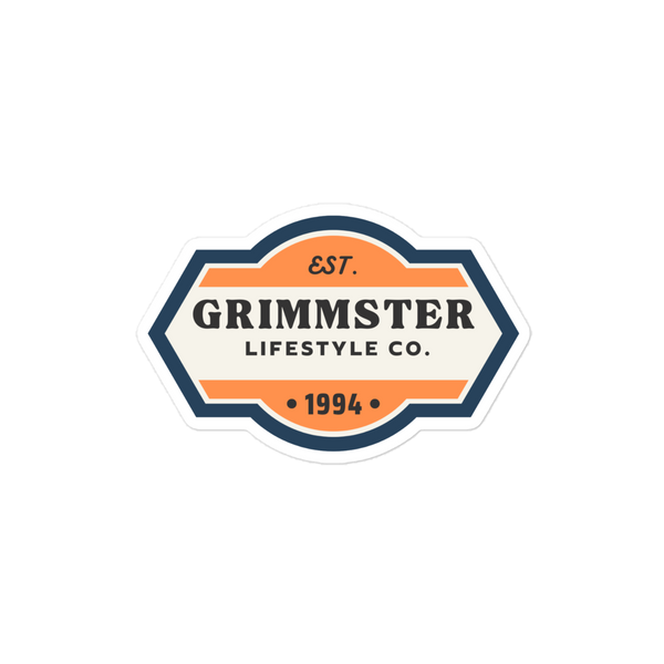 Grimmster LIfestyle Co. Emblem Sticker 4 inches