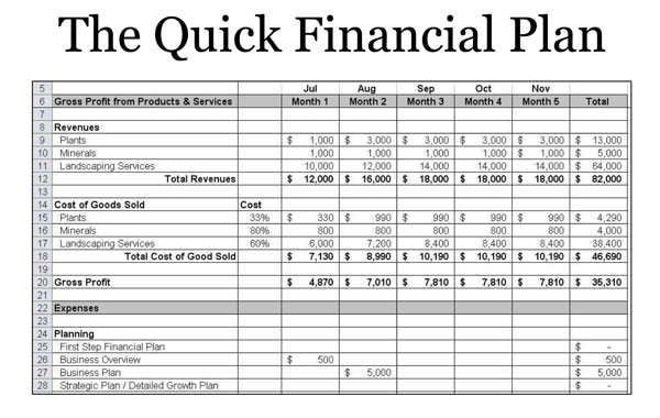 Quick Financial Plan for Staying on track with your online business
